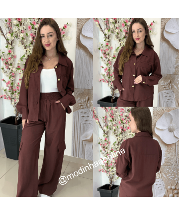 Conjunto Luciana Marrom